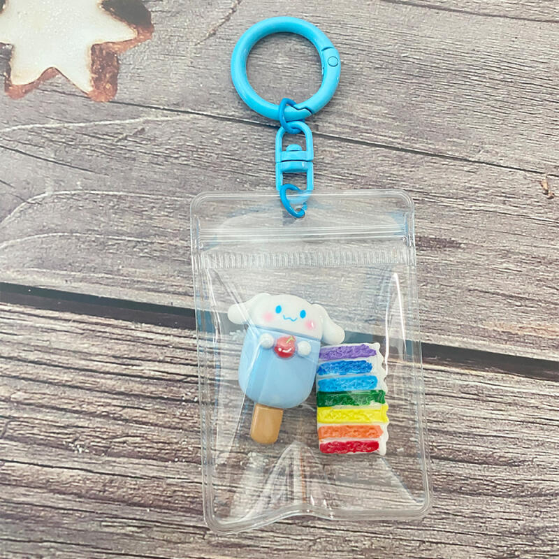 Карманный брелок-брелок с персонажем Sanrio и десертом Pochacco