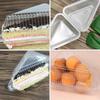 50pcs Plastic Cake Slice Boxes Clear Cheesecake Take Out Box Sandwich Packing Box  Commercial