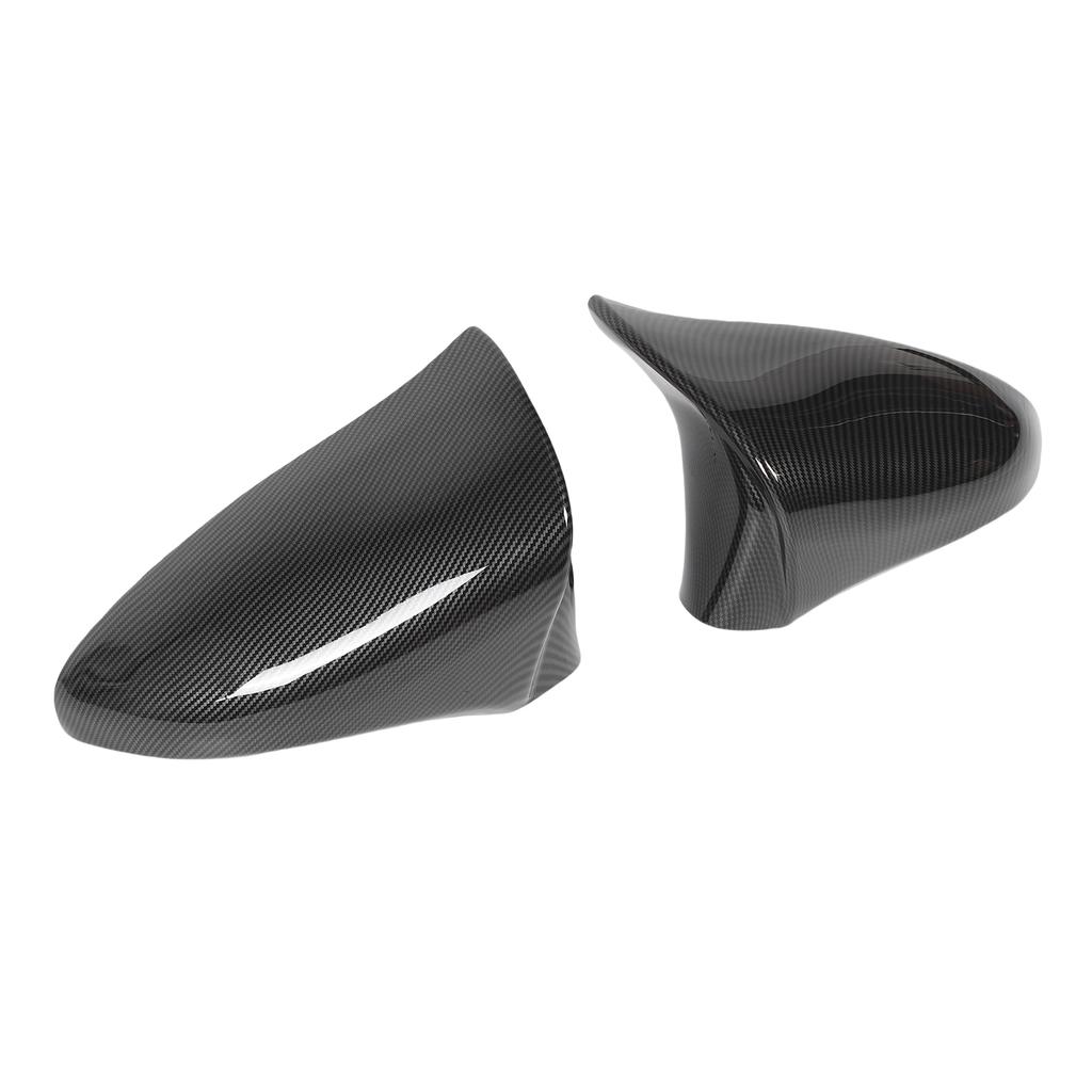 2PCS Rearview Mirror Cap Carbon Fiber Pattern Door Wing Rear View Mirror Cover Replacement for