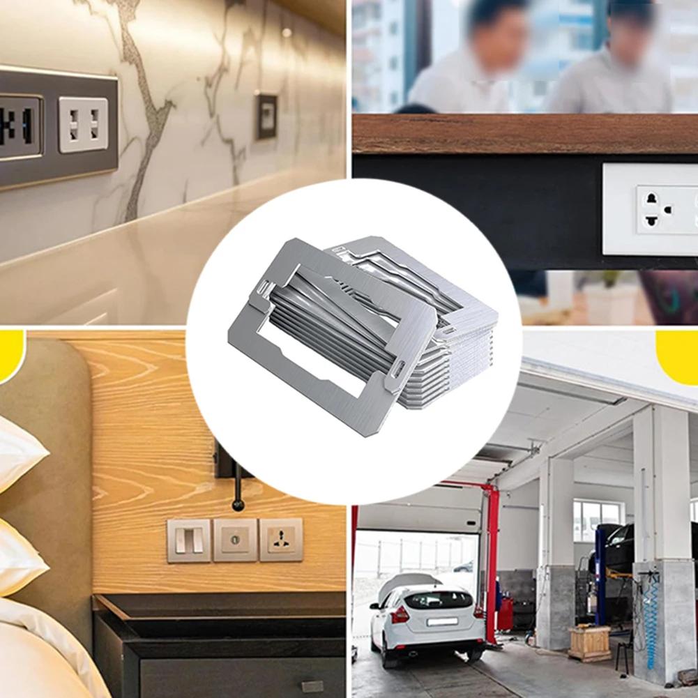 Stainless Steel Outlet Box Spacers Compatible with Standard 1-Gang and 2-Gang Metal and Plastic Junction Boxes