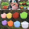 Gift Wall Mounted Flower Pot Colorful DIY Resin Pot Semi-circular Succulent Hanging Home Garden