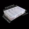 Transparent Tool Storage Box Adjustable Dividers Rectangular Shape Tool Organizer Box Secure Latch Portable
