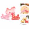 Christmas Molds Set with 3D Snowflake, Key and Sleigh Designs, Embossed Holiday Baking Molds