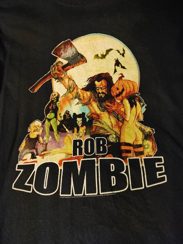 Rob Zombie Music For Lovers Black T-Shirt Cotton All Size Unisex T-Shirt M