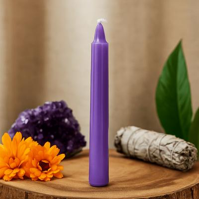 Kronen Chakra Kerzen Violett Sahasrara 12er Pack