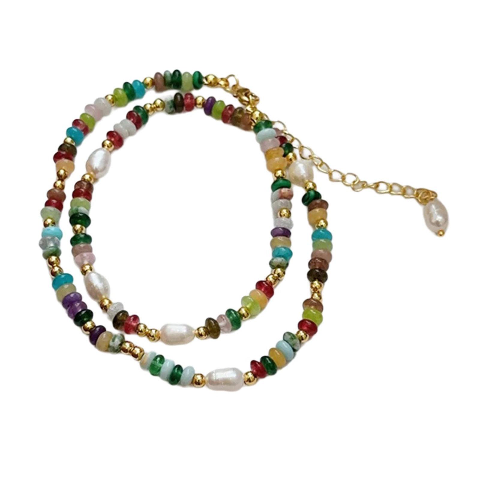 

Элегантный браслет из пресноводного жемчуга Стильный браслет из круглого пресноводного жемчуга с бусинами Украшение-ожерелье для женщин A