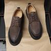 Herbst Weichsohle Weiches Leder Businesskleid Britischer Stil Herren Lederschuhe Leder Freizeitschuhe Schnürschuhe Retro Atmungsaktive Herrenschuhe