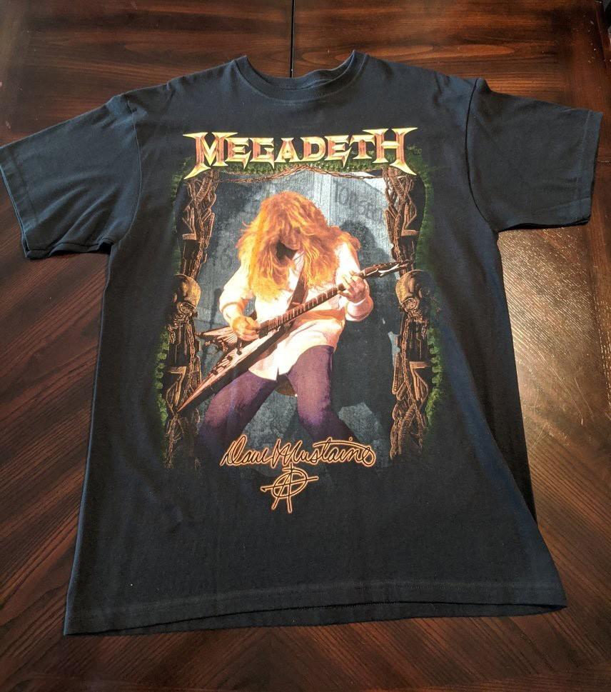 

Дэйв Мастейн Винтажная футболка Megadeth с коротким рукавом Черная Унисекс S-234XL Унисекс Футболка XXXL