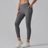 High Waisted Nude Yoga Pants For Women, Seamless Quick Drying Tight Fitting Pockets, Running And Sandblasting Fitness Pants