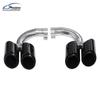 18-24 Model Porsche Quad Round Black Titanium Tailpipe Exhaust Tip