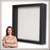 Deep box 3D frame 24.5x24.5 for moss handicrafts for photos, black