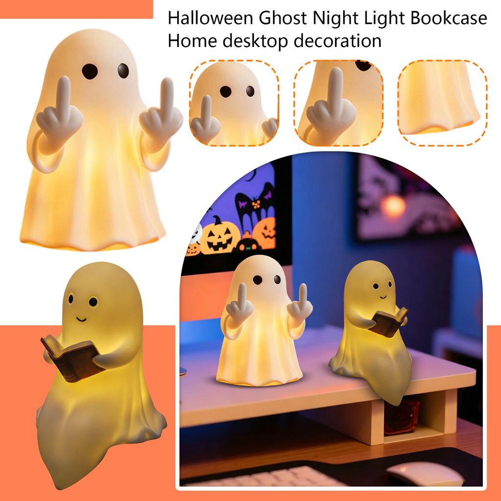 Halloween Night Light for Bookshelf Home Desk Decoration, Battery Operated