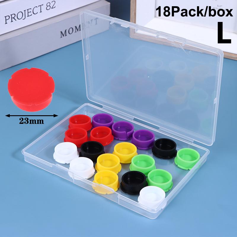 12/16/18Pcs 3/5ML Glass Vials with Protective Vial Caps Leak-Proof Dust-Resistant Lids Cover for Insulin Bottles - Flip Off Caps