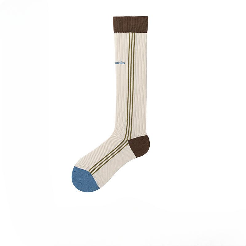 

Женские осенне-зимние цветные полосатые бесшовные носки для йоги, фитнеса, велоспорта, с компрессионным эффектом для похудения, для упражнений на икры 1 pair жёлтый