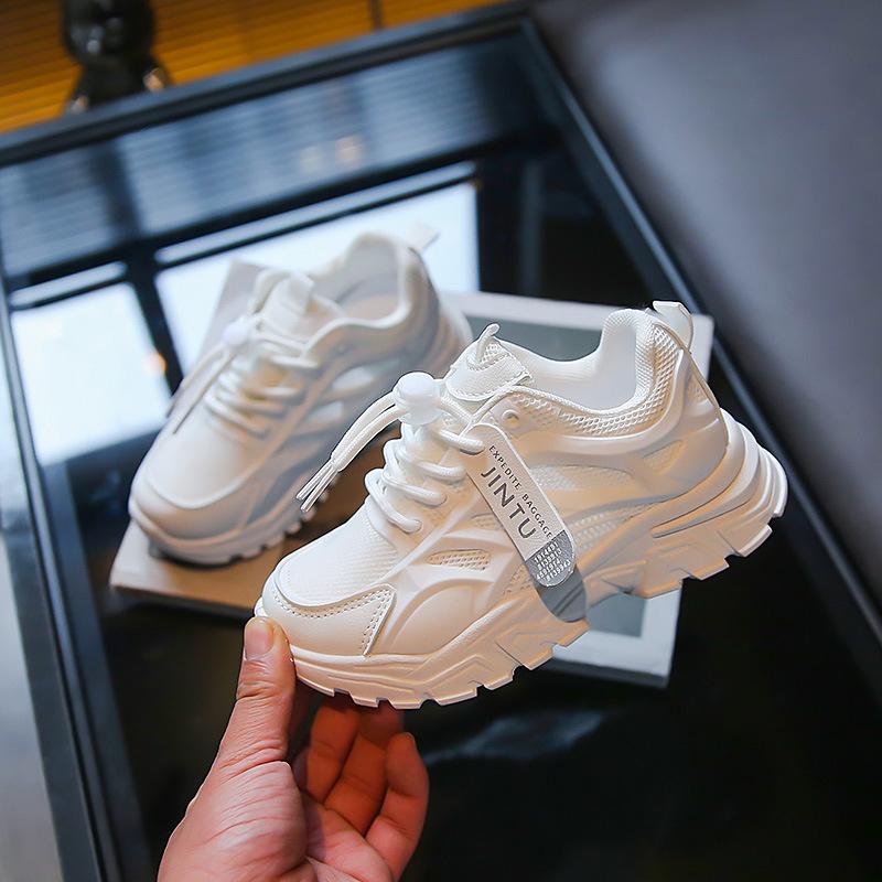 Classmates Girls Sneakers 2025 Autumn Breathable and Lightweight Children's Double Mesh Shoes Girls Daddy Little White Shoes Middle-aged and Older C