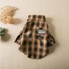 Pet Shirt Spring and Summer Thin Dog Shirt Plaid Breathable Sunscreen Small and Medium Dogs Puppy Two-legged Shirt Cat Clothes