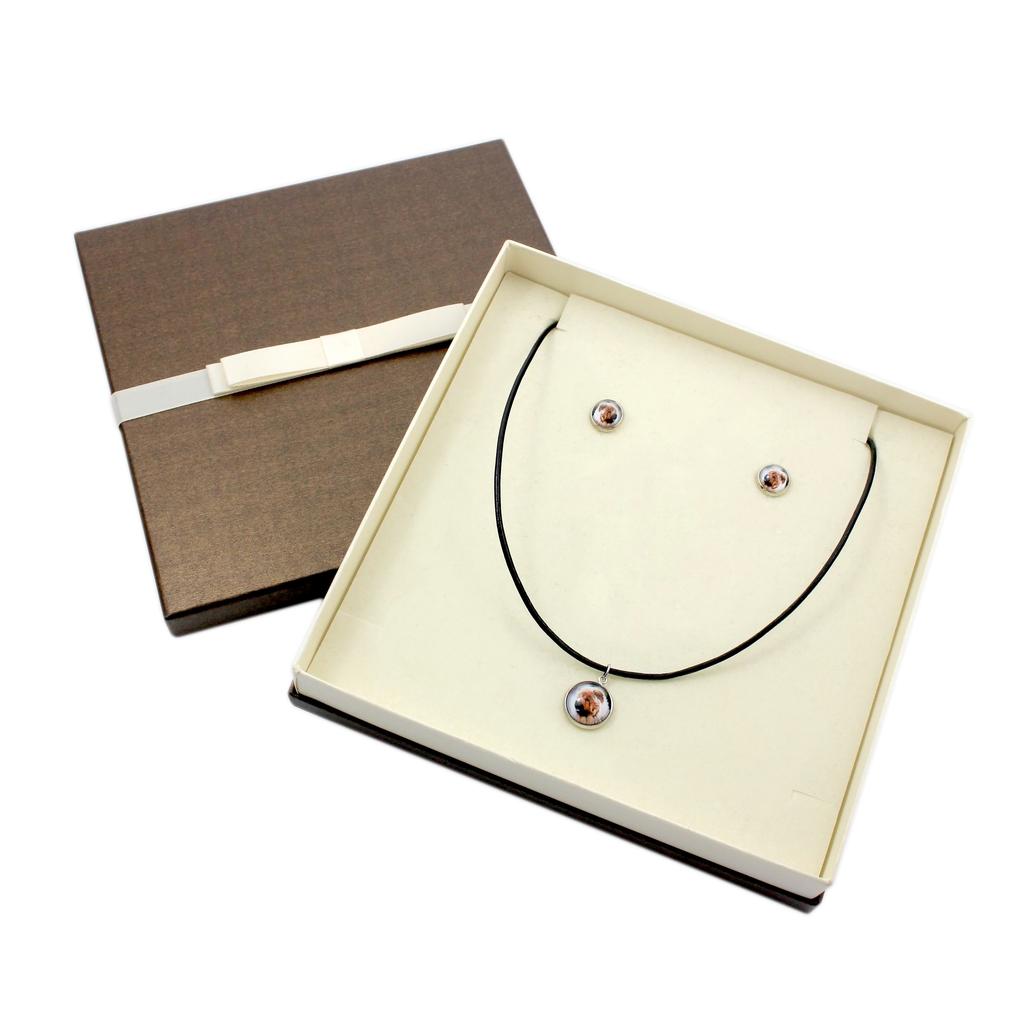 Chow Chow – Jewelry with your photo box, set of necklace and earrings | Art-Dog