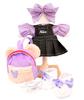 Teddy Bear Mail Order Alice Stella Lou Clothes Dress Up Costume Denim Overalls Skirt with Fluffy Backpack No Body for S Size