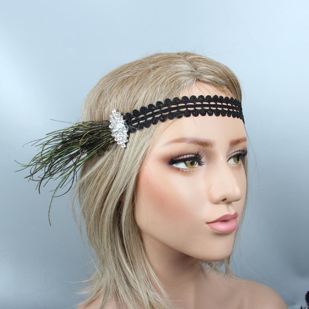 Ebay Ostrich Feather Headband, Masquerade Headgear Gatsby Headband Hd21