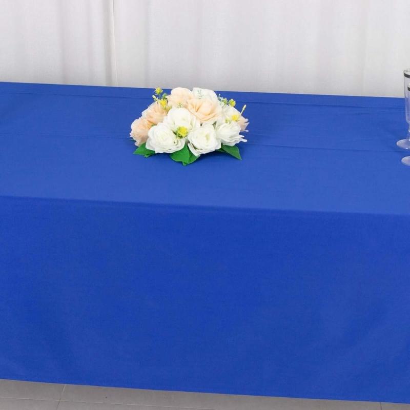WrinkleFree Polyester Tablecloth In Blue Elegant Rectangular Design Table Cover For Camping Weddings And Home Decors