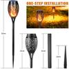 1/2/4/6/8/10Pcs Solar Flame Torch Lights Flickering Light Waterproof Garden Decoration Outdoor Lawn Path Yard Patio Floor Lamps
