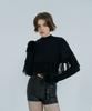 Dolli Gram Cape Warmer Knit Shawl Black