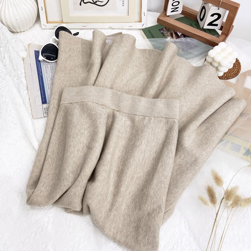 Mid To Long Knitted Fishtail Skirt for Women Autumn and Winter High Waist and Hip Hugging Skirt Half Skirt