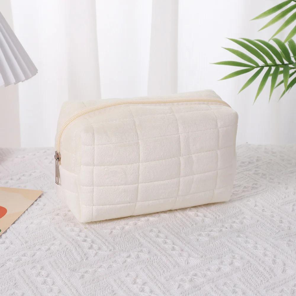 Plush Cute Cosmetic Bag Pillow Storage Advanced Sense Large Capacity Storage Bag Portable High Value