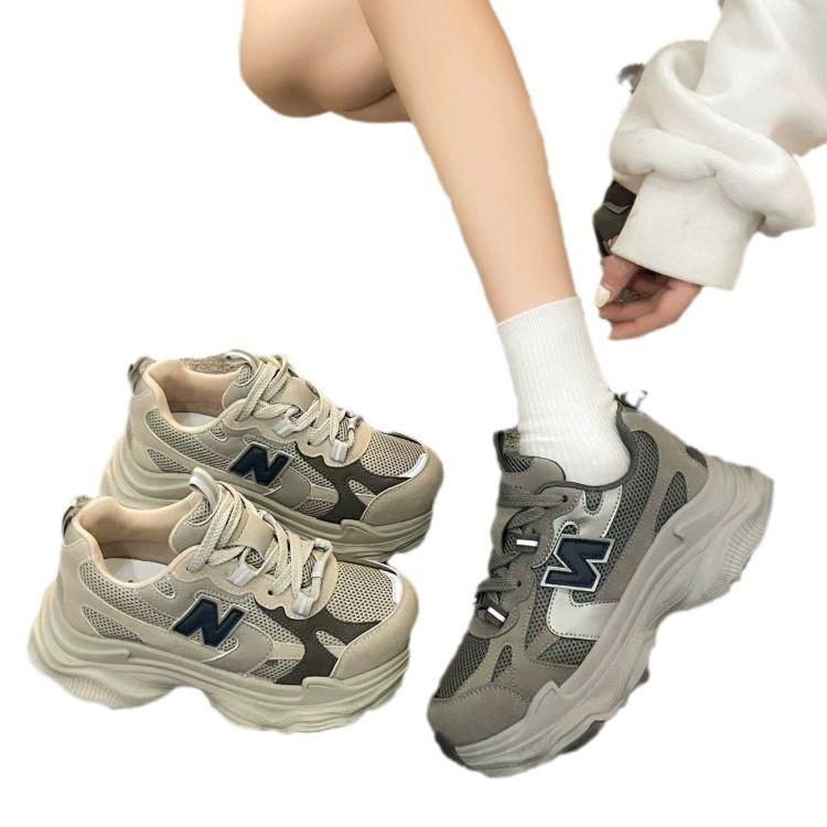 High-value campus style shows high dad shoes for women's spring and autumn versatile trendy casual sports shoes for women