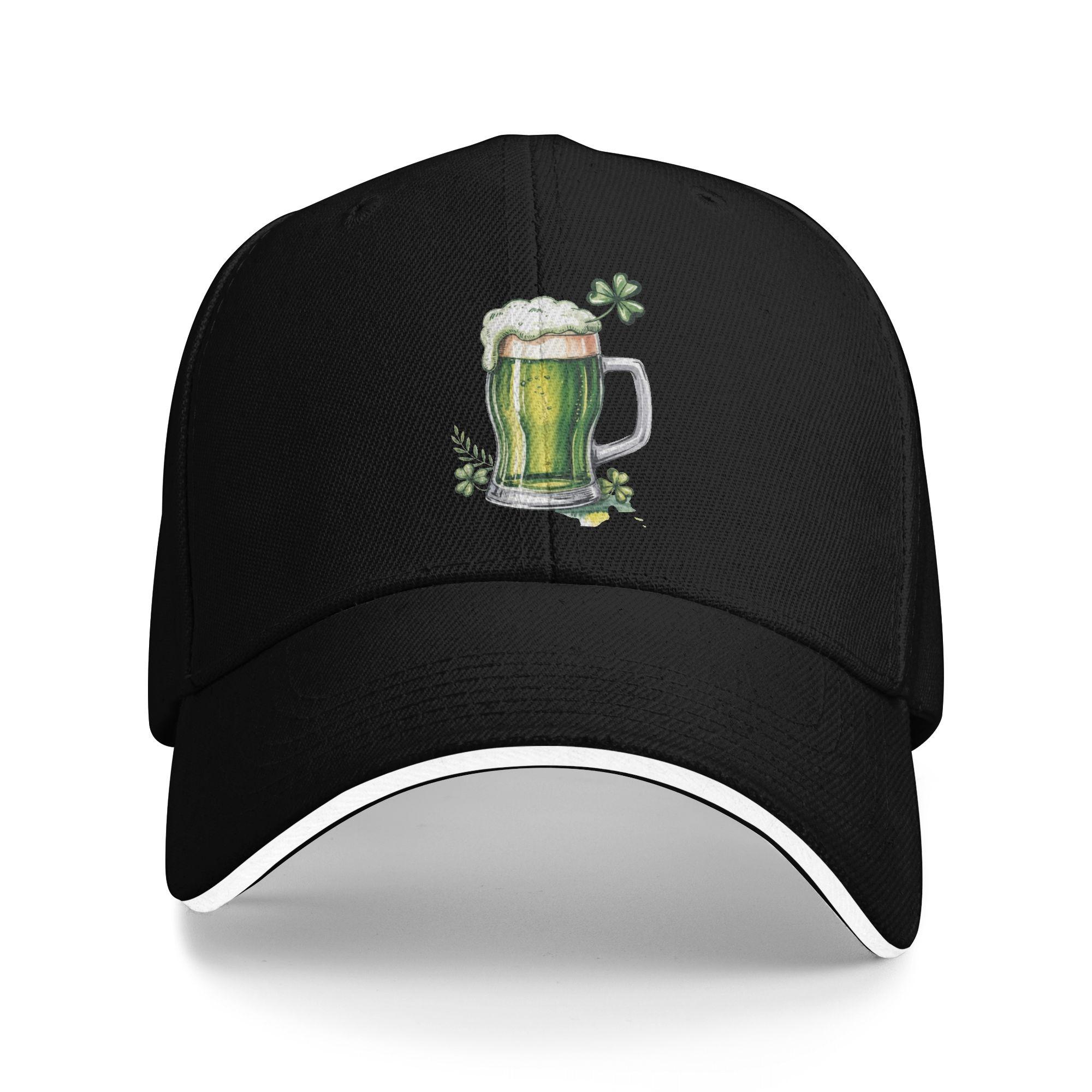 

Women Unisex Saint Patricks Day Beer Mug Outdoor Hat Trucker Cap Casual Baseball Cap Sports Sunshade One Size