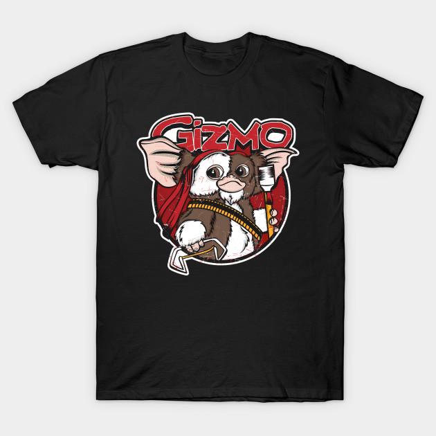 Men Black Print T-shirt Gizmo No-Cut Transfer Paper Print Cotton Tshirt 4XL