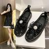 Summer rhinestone mesh muffin thick-soled casual single shoes women's shiny bow thick-soled stitching