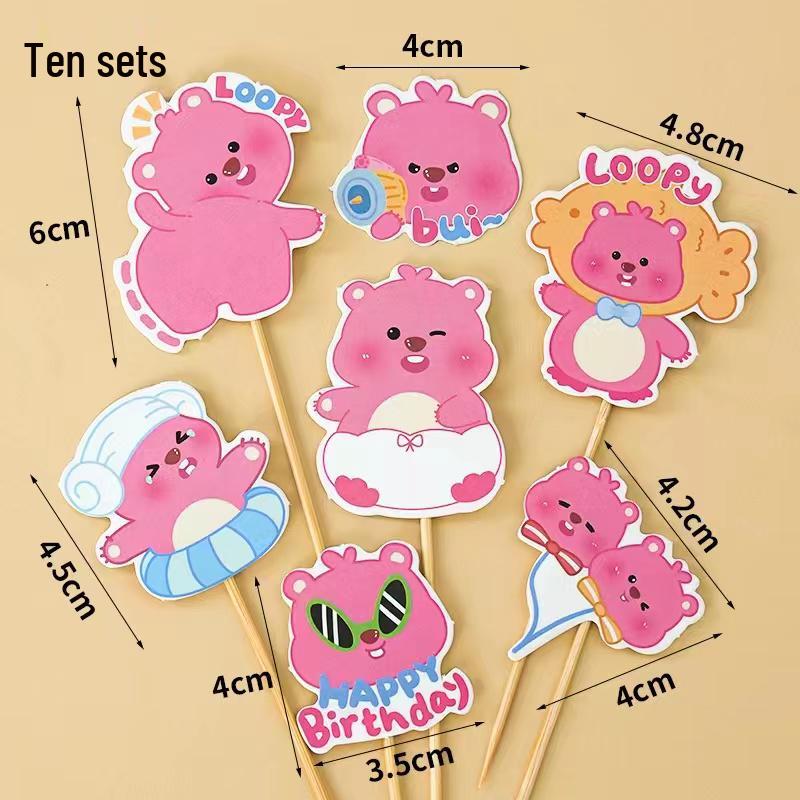 Sushi Cartoon Cupcake Toppers - Cute Mini Dessert Cards for Children's Day & Birthday Decorations