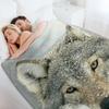 GREY WOLF Throw Blanket Luxury Throw Blankets For Baby Cute Plaid Picnic Blankets