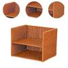 Bookend Desk Bookshelf Display Stand Book Shelf Decorative Woven Magazine Rack Organizer for Office