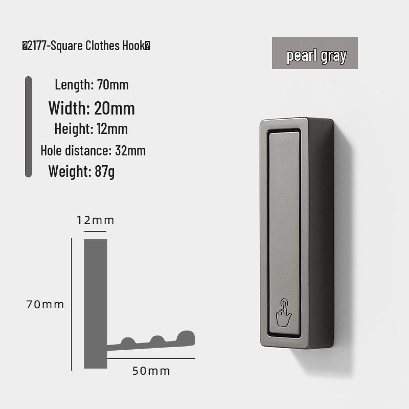 Modern Minimalist Foldable Zinc Alloy Coat and Hat Hook