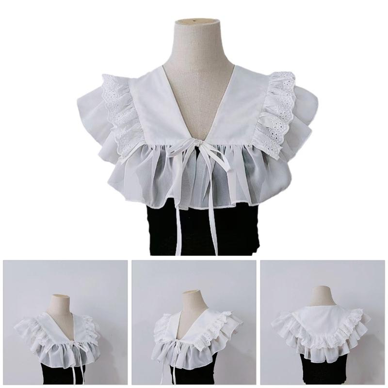 Colletto Falso Staccabile Accessorio per Camicetta da Ragazza per Felpa con Cappuccio Maglione e Vestito per Donna Ragazza Colletto Mezza Camicia