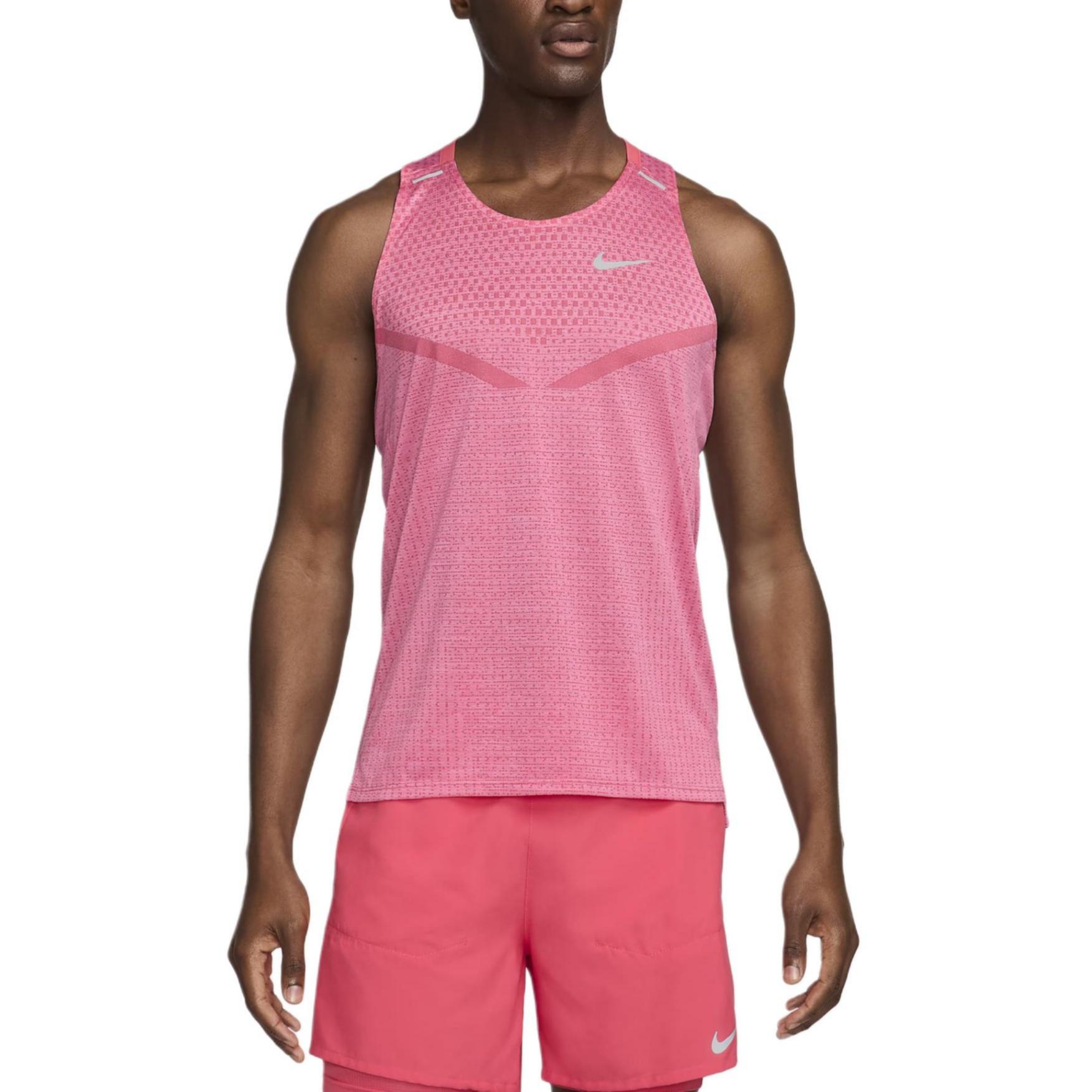 

Nike Dri-FIT ADV TechKnit Ultra Crew Neck Breathable Sweat-Wicking Tank Top Men Tops Daisy-Pink Pink-Ice DM4751-629 L