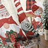 Christmas Ball Dwarf Poinsettia Christmas Tree Sheer Curtains Bedroom Decoration Window Curtains Kitchen Tulle Voile Curtains