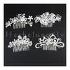 Herbeluemily Hair Comb Hairpin Hair Accessories Pearl Hair Ornaments Formal Party Hair Silver B HM-0148-R06-B Elegant Glamorous Updo Wedding Bridal