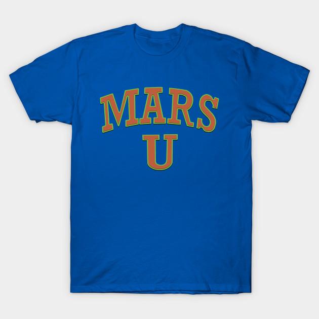 

Men Black Print T-shirt Mars University No-Cut Transfer Paper Print Cotton Tshirt XL королівський синій колір