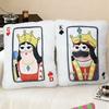 Square Shape Plush Embroidered Pillow Fluffy Texture Patchwork Pillow  Holiday Gift