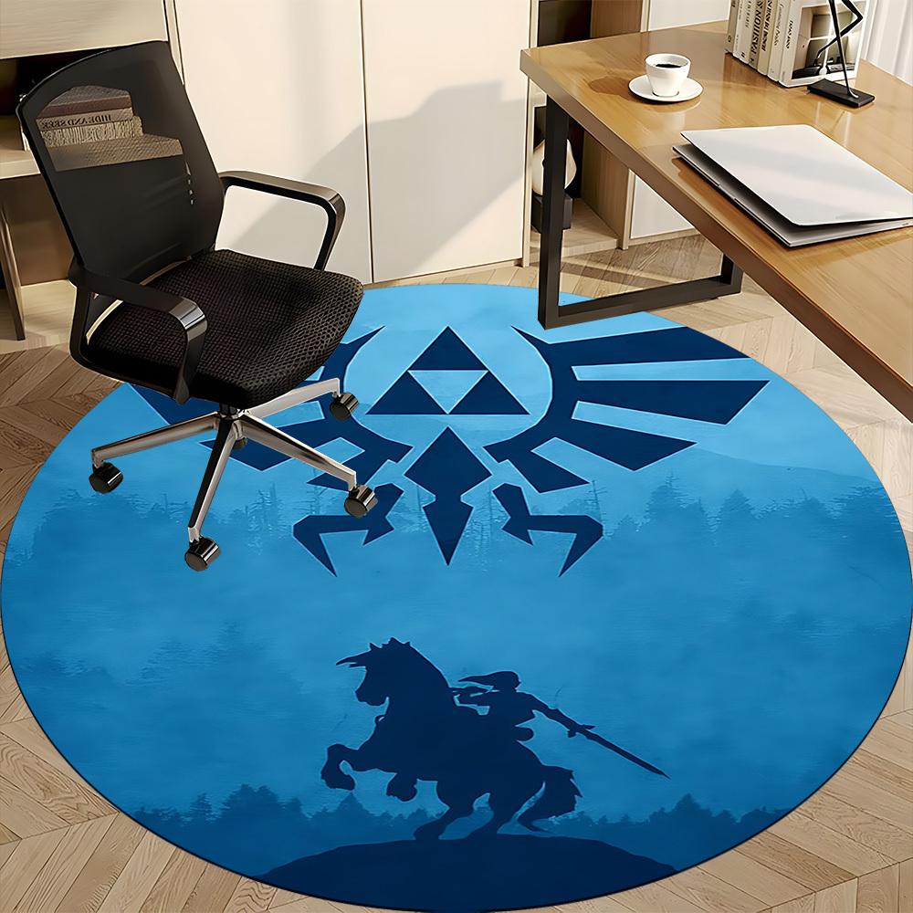 1 Stück Legend of Zelda Büro Runder Teppich, Schlafzimmer Wohnzimmer Heimdeko, Zimmer Deko, Offic a1016220