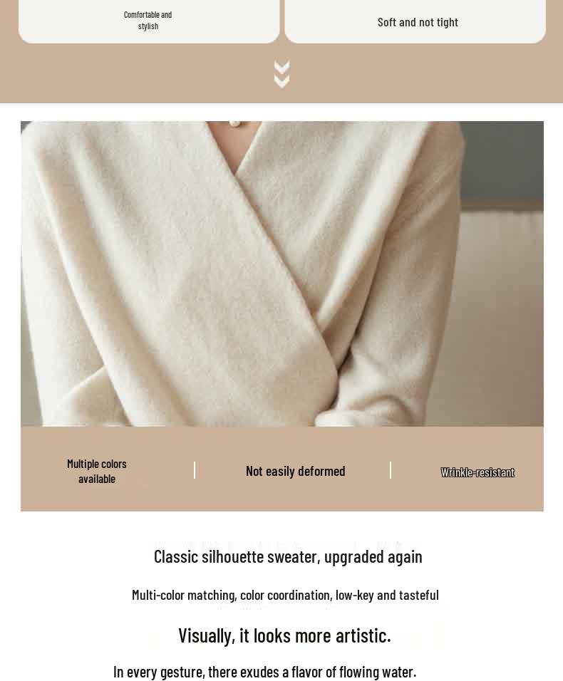 Chic Wool Knit V-Neck Cardigan: Casual, Loose Fit, Slimming, Long Sleeve Sweater for Women (Autumn/Winter)