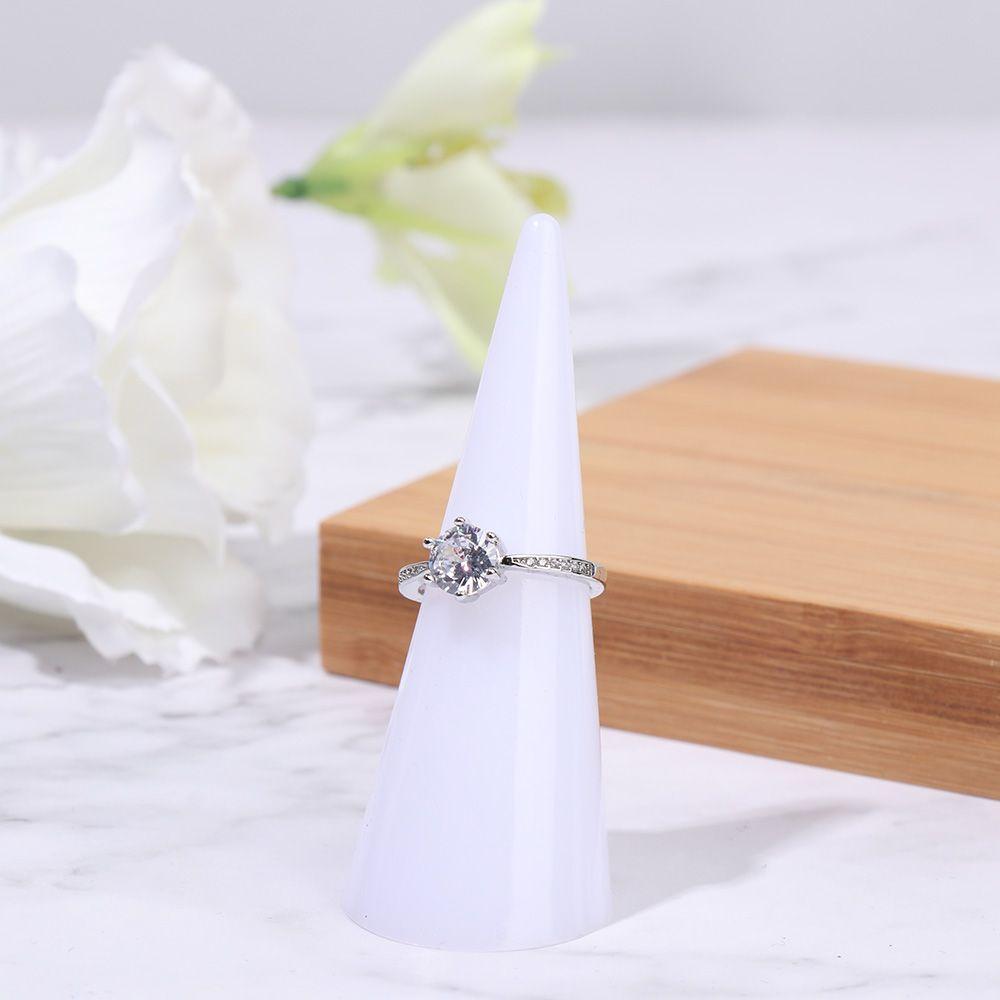 1/5PCS Plastic Fingertip Conical Finger Shape Jewellery Organizer Ring Display Stand Acrylic Holder Jewelry Show