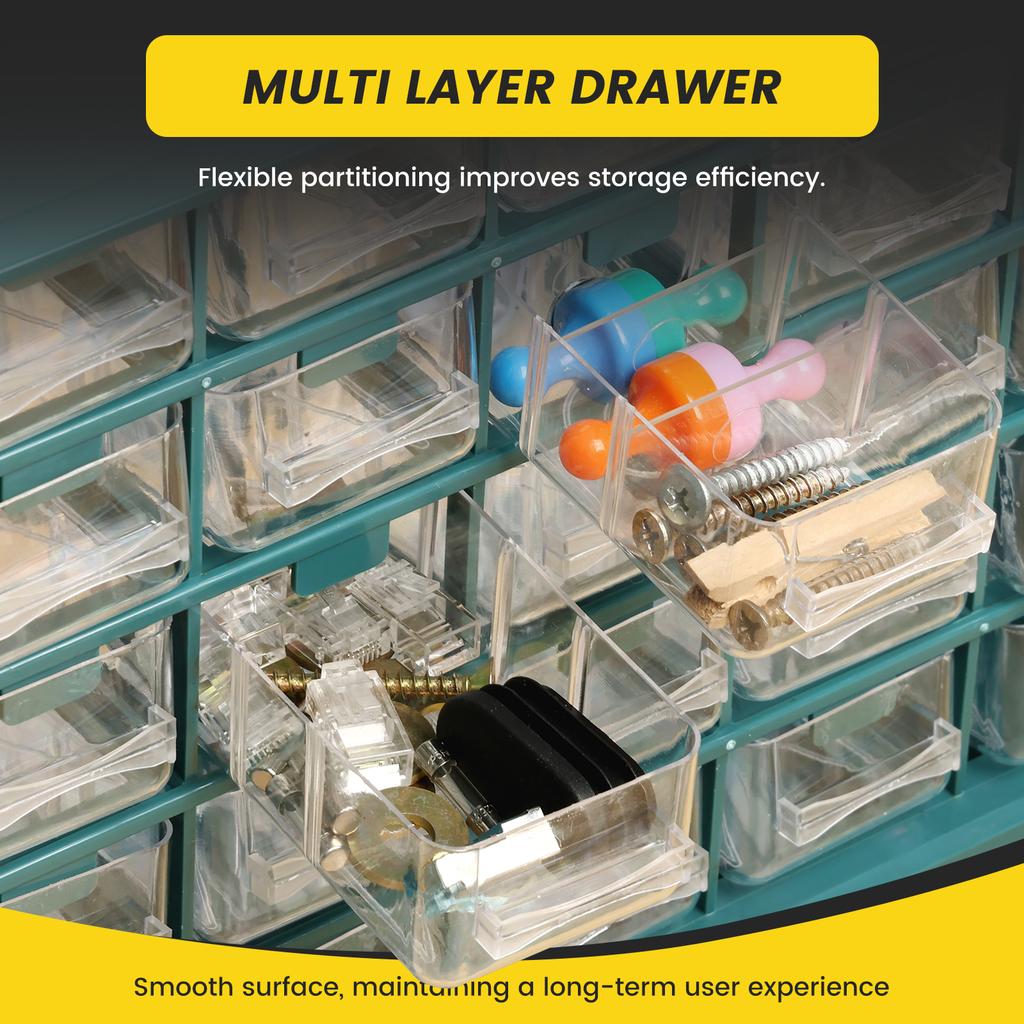 25 Grids Drawer Parts Box Screw Classification Component Storage Boxes Tools Case Multi Layers Electronic Parts Organizer Box