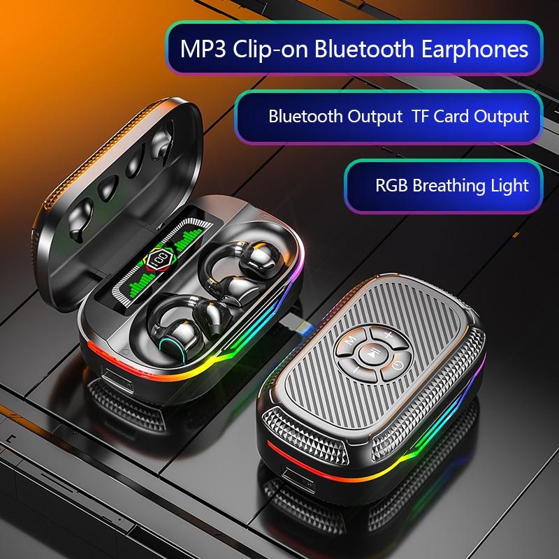

9D стерео HiFi звук Bluetooth наушники TF карта TWS беспроводные наушники водонепроницаемая спортивная гарнитура с шумоподавлением и светодиодным дисплеем MP3-плеер A чёрный