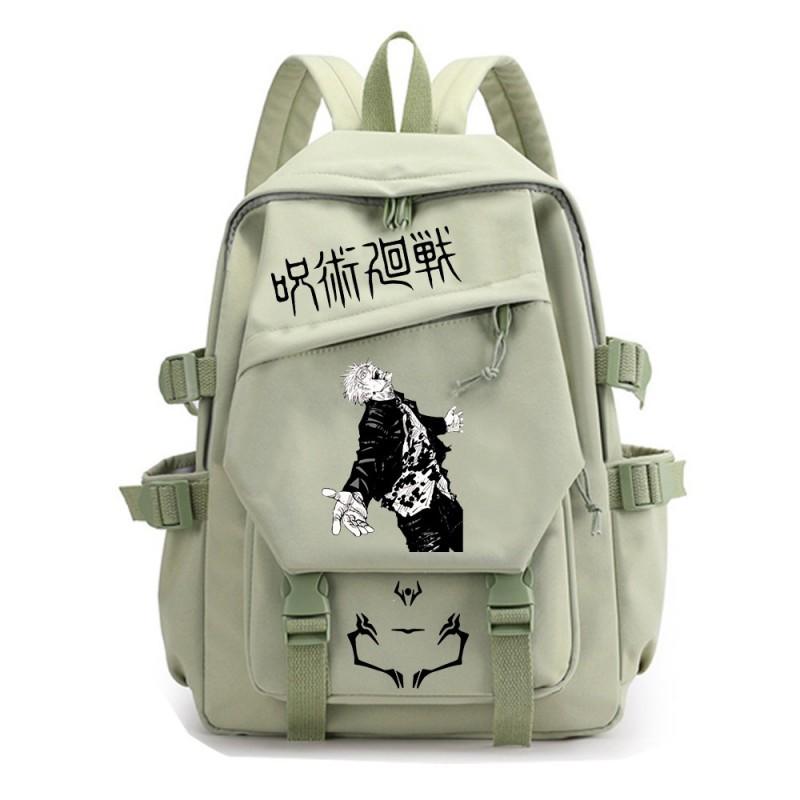 Zaino Scolastico Anime Jujutsu Kaisen per Ragazzi Unisex in Nylon con Doppia Bretella per l'Uso Quotidiano al Campus