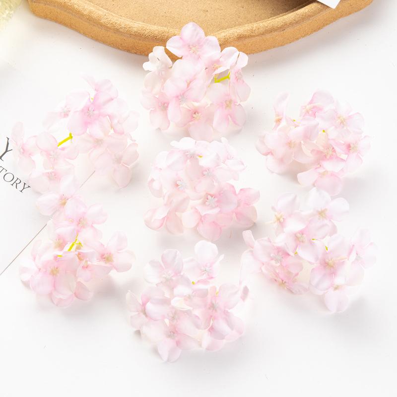 Simulation Hydrangea Shooting Prop Head DIY Handmade Hydrangea Wedding Lead Hydrangea Flower Wall Single Small Hydrangea Fake Flower Decoration