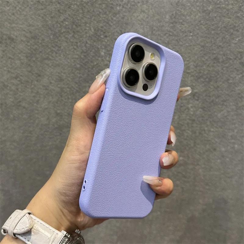 

Розкішний Матовий М який Шкіряний Чохол-Цукерка для iPhone 15 14 Plus 13 12 11 16 Pro Max Захист Камери Ударостійкий Силіконовий Чохол For iPhone 14Plus